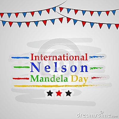 International Nelson Mandela Day Vector Illustration