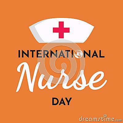 International Nurse day text background ,greeting card ,poster or banner Vector Illustration