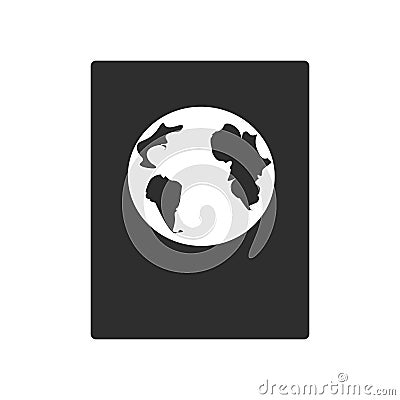 International passport icon vector sign and symbol isolated on white background, International passport logo concept Vector Illustration