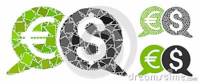 International payments Composition Icon of Humpy Pieces Stock Photo