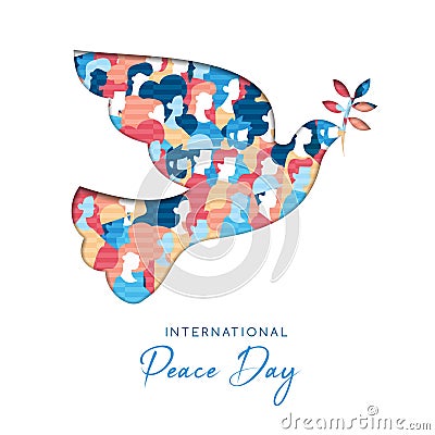 International Peace Day card for people freedom Vector Illustration