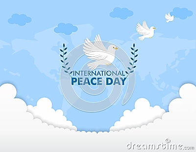 International Peace Day, Peace Day cdr (coreldraw) Stylish Peace Day Vector Illustration