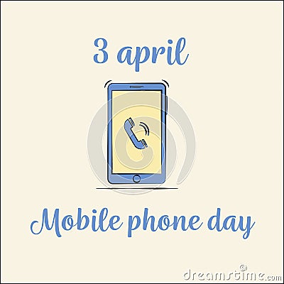 International phone day. smartphone vector flat style Vector Illustration