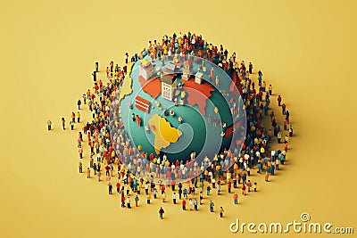 International Population Day. Population of the planet. Overpopulation Stock Photo