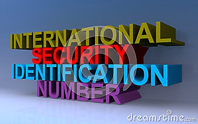 International security identification number Stock Photo