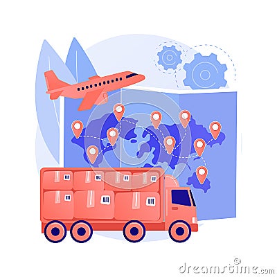 International shipment abstract concept vector illustration. Vector Illustration