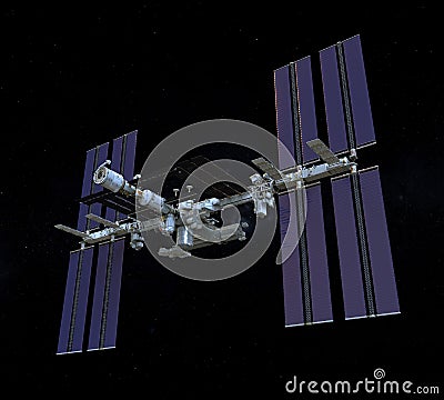 International Space Station Isolated Stock Photo