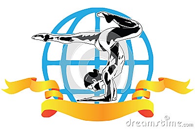 International sports acrobatics Vector Illustration