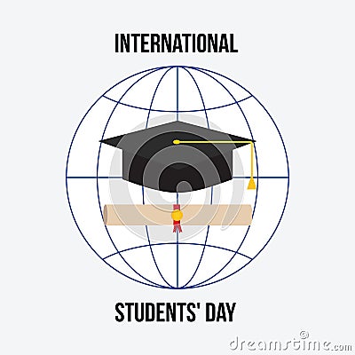 International students ` day Vector Illustration