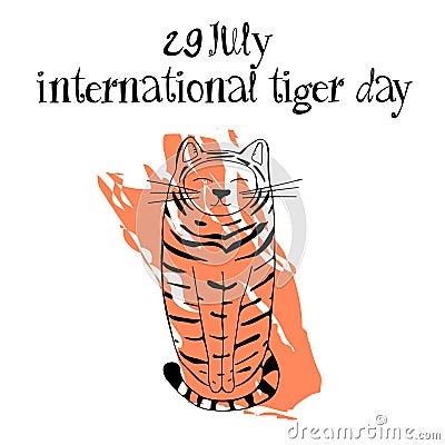 International tiger day Vector Illustration