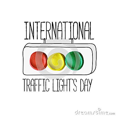 International traffic lights day poster Vector Illustration