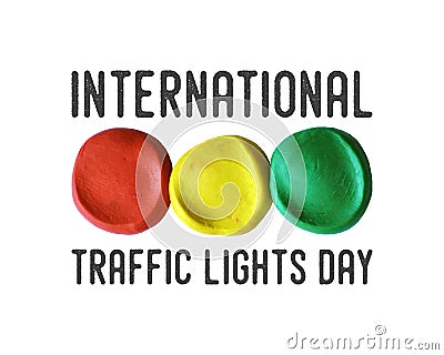 International traffic lights day poster Vector Illustration