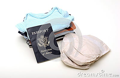 International travel with baby Stock Photo