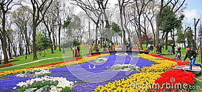 International Tulip Feast ,Istanbul,Turkey Editorial Stock Photo