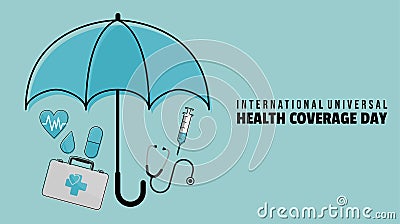 International Universal Health Coverage Day Vector Illustration