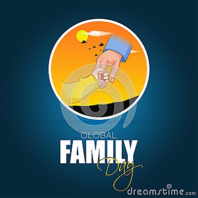 Global Family Day, Importance of Family Vector Illustration