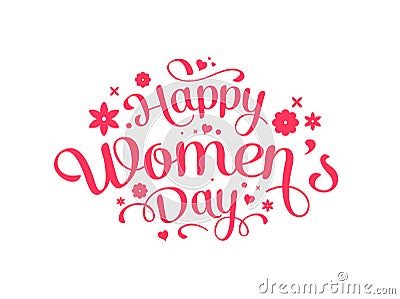 International Womenâ€™s Day 8th of March day of women in the world Arabic and English calligraphy vector. Stock Photo