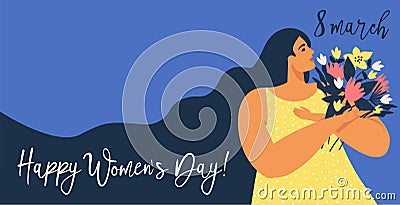 International Womens Day. Vector templates for card, banner, poster, flyer and other users. Vector Illustration