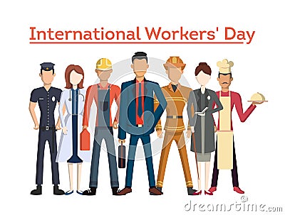 International worker`s day. Vector Illustration