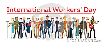 International worker`s day. Vector Illustration