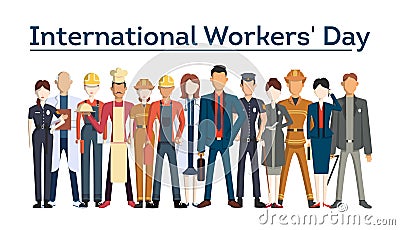 International worker`s day. Vector Illustration