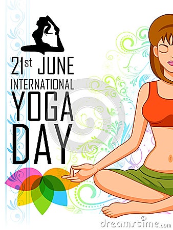 International Yoga Day Vector Illustration