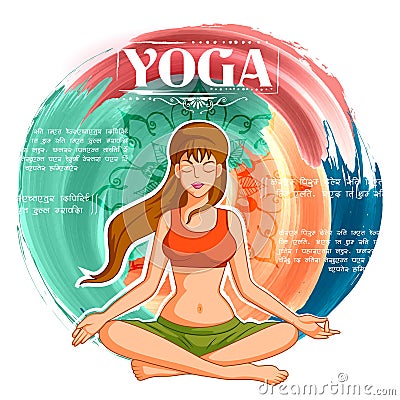 International Yoga Day Vector Illustration