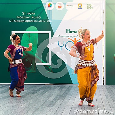 The International Yoga Festival in Zaryadye Editorial Stock Photo