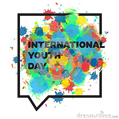 International Youth Day Banner Stock Photo