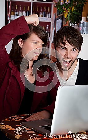 Internet abuse Stock Photo