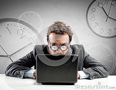 Internet addiction concept Stock Photo