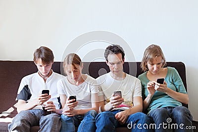 Internet addiction Stock Photo