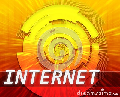 Internet broadband data technology Cartoon Illustration