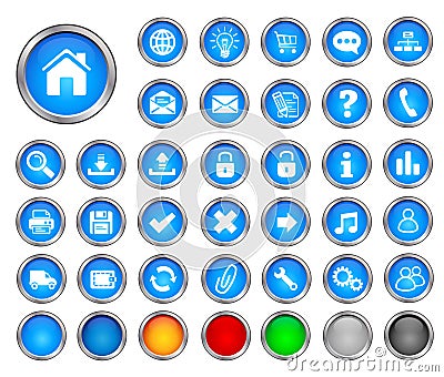 Internet buttons Stock Photo