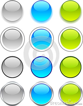 Internet buttons. Vector Illustration