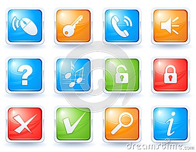 Internet buttons collection 2 Vector Illustration