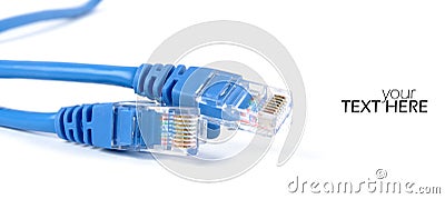 Internet cables with the space Stock Photo