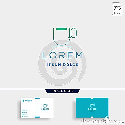 internet cafe logo design vector binary code icon Vector Illustration