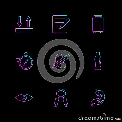 internet , cart , compass , kidney , fruits , health , fitness Vector Illustration