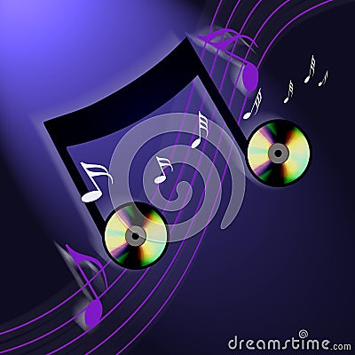 internet cd music Stock Photo