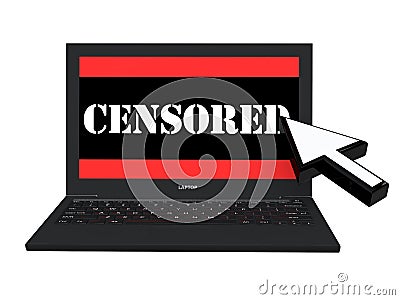 Internet censorship concept Stock Photo