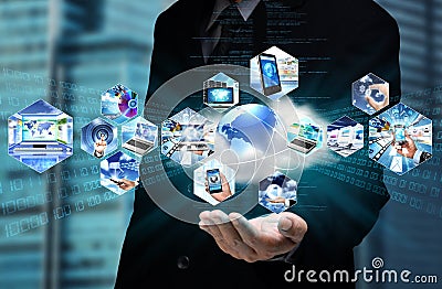 Internet Cloud Computing Stock Photo