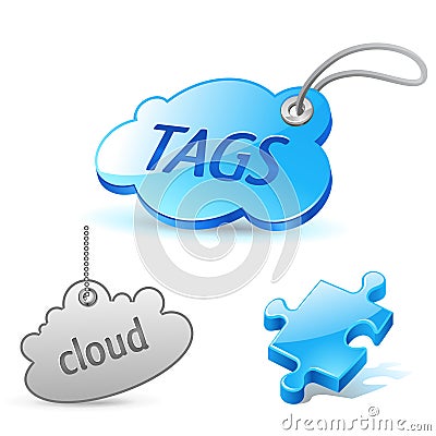 Internet cloud tag icon Vector Illustration