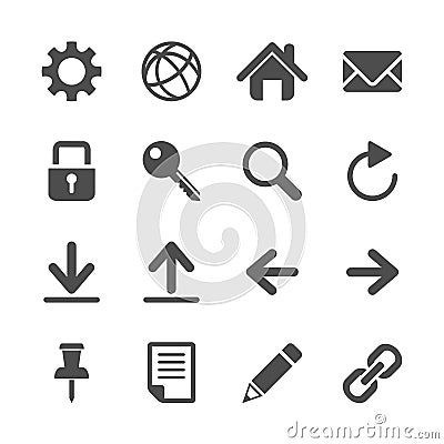 Internet communication icon set, vector eps10 Vector Illustration