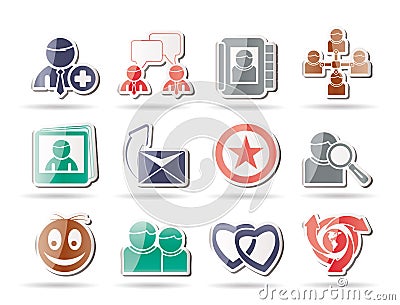 Internet Community and Social Network Icons Vector Illustration