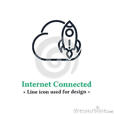 Internet connected icon concept. Vector Illustration