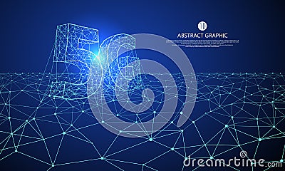 Internet connection, the concept of 5G whole network,abstract sense of science and technology graphic design Vector Illustration