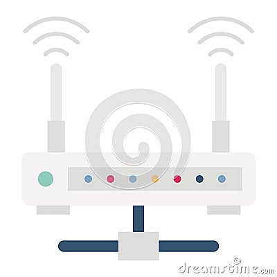 Internet connection Flat Vector icon which can easily modify or edit Vector Illustration