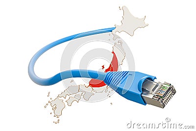 Internet connection in Japan concept. 3D rendering Stock Photo