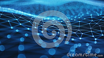 Internet connection technology concept. Cloud computing, neural communications of a supercomputer. Background from Stock Photo